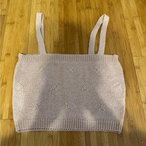 Astr light pink crop tank